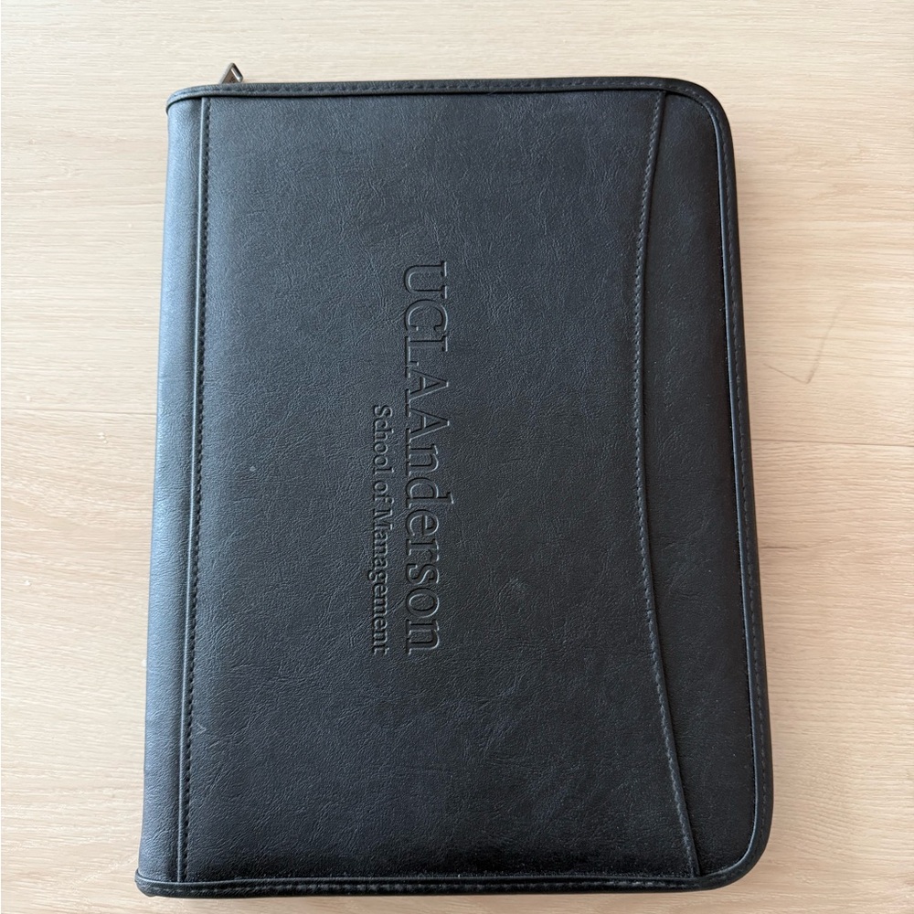 UCLA Anderson Black Leather Portfolio